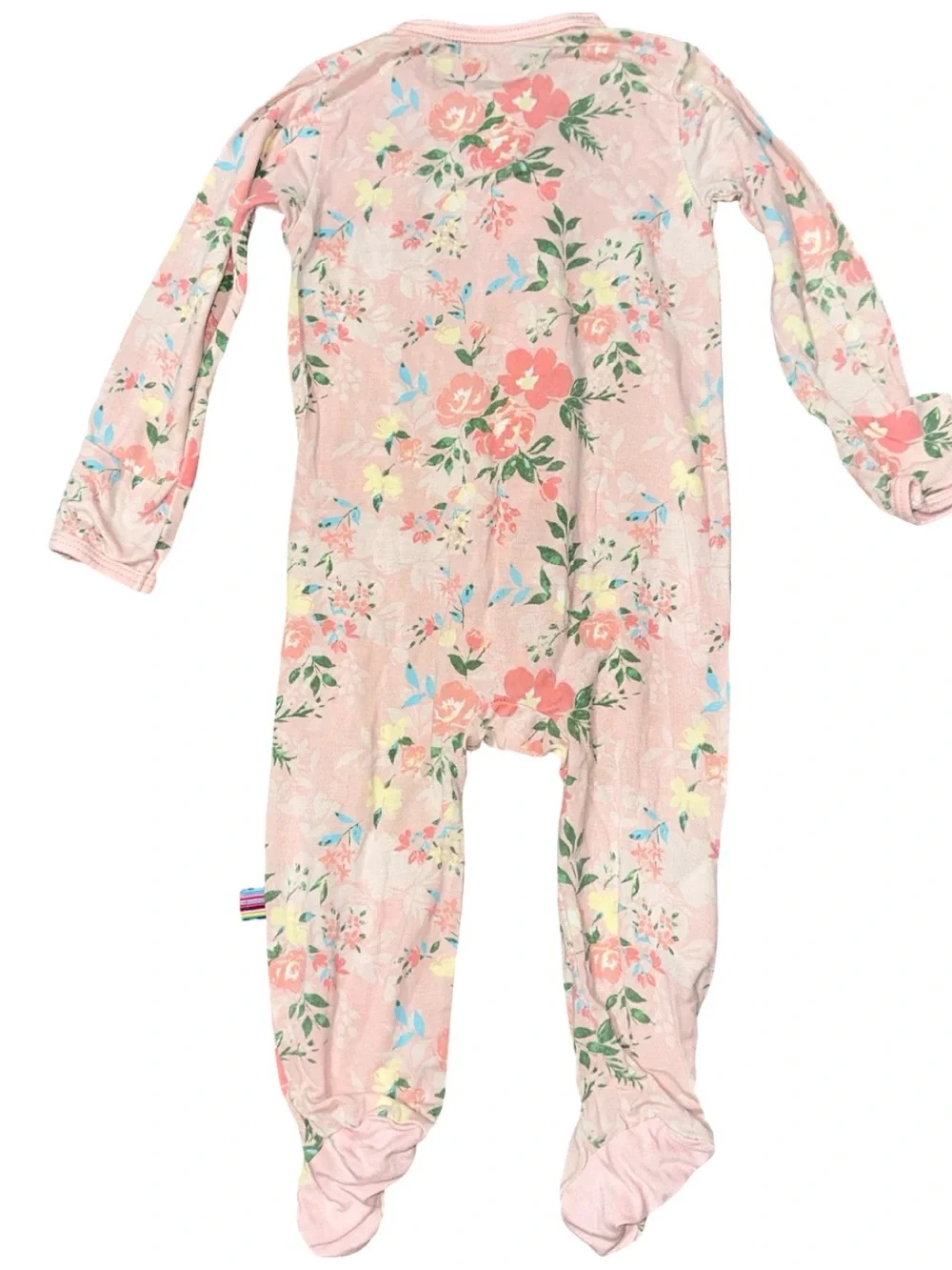 Magnetic Me Infant Baby Girl Size 3 6 mos Pink Floral Long Sleeve Baby Pajamas